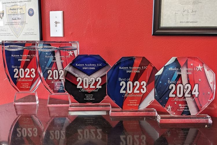 Kaizen Adult Fencing Classes - Redmond, WA - Kaizen Academy A collection of Seattle area awards received by Kaizen Academy, located in Redmond