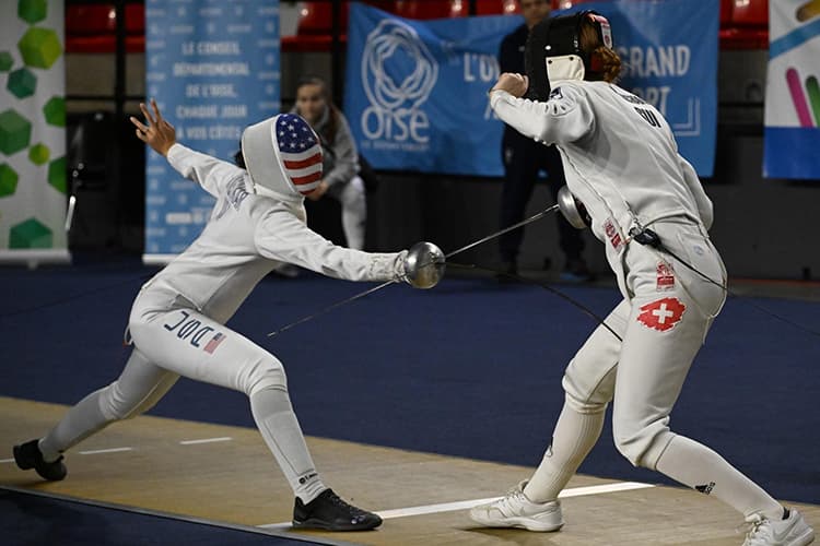 Kaizen Junior Fencing Classes - Redmond, WA - Kaizen Academy Two competitive teen fencers compete in an international fencing tournament